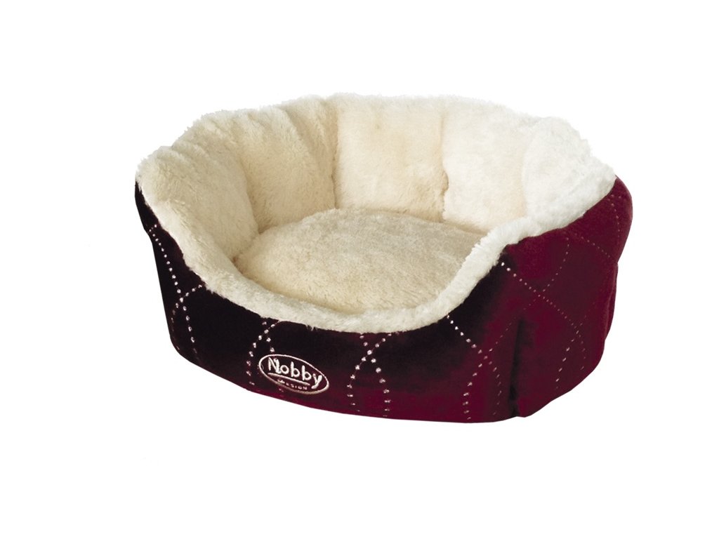 25971 2 nobby ceno plysovy pelisek vinovy 55x50x21cm z kategorie chovatelske potreby a krmiva pro psy pelisky a dvirka pro psy pelechy a pohovky pro psy