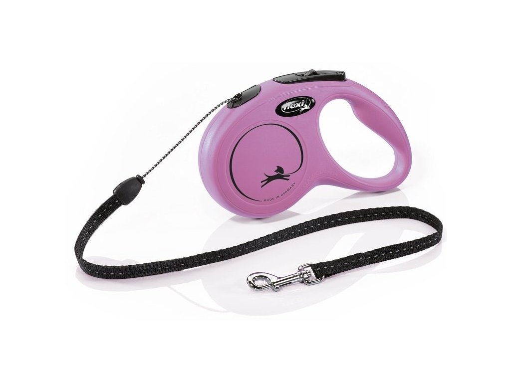 19380 1 flexi new classic s voditko lankove 5m 12kg ruzova z kategorie chovatelske potreby a krmiva pro psy obojky voditka a postroje pro psy voditka pro psy samonavijeci voditka pro psy