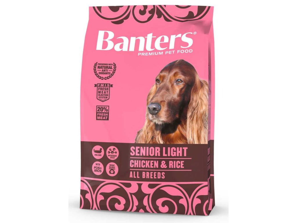 78426 2 banters senior light chicken rice 3 kg z kategorie chovatelske potreby a krmiva pro psy krmiva pro psy granule pro psy