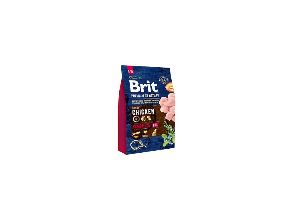 12621 brit premium dog by nature senior l xl 3kg z kategorie chovatelske potreby a krmiva pro psy krmiva pro psy granule pro psy