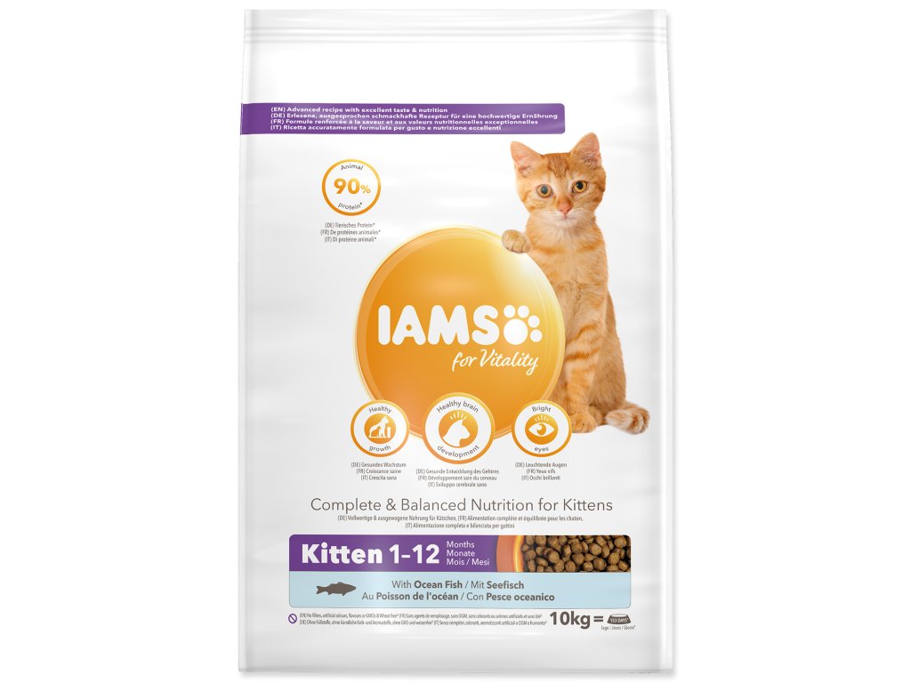 53463 1 iams cat kitten ocean fish 10 kg z kategorie chovatelske potreby a krmiva pro kocky krmivo a pamlsky pro kocky granule pro kocky
