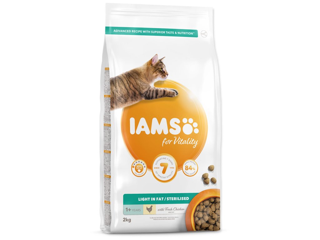 52122 1 iams cat adult weight control sterilized chicken 2 kg z kategorie chovatelske potreby a krmiva pro kocky krmivo a pamlsky pro kocky granule pro kocky