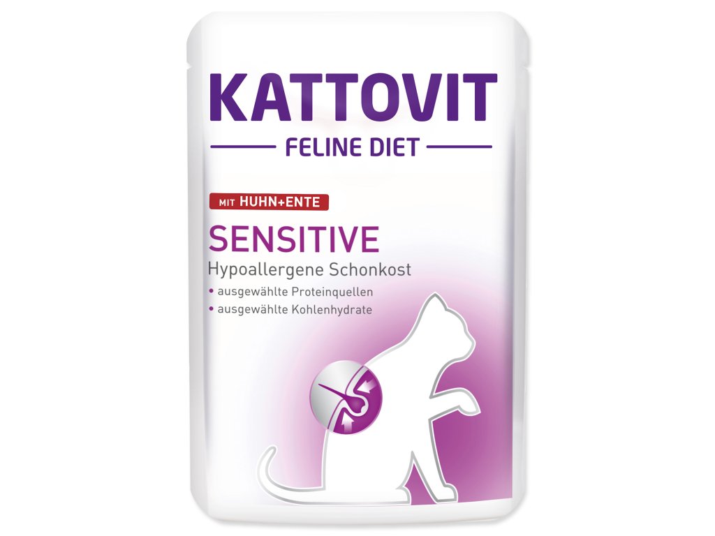 49542 1 kapsicka kattovit sensitive kure kachna 85 g z kategorie chovatelske potreby a krmiva pro kocky krmivo a pamlsky pro kocky kapsicky pro kocky