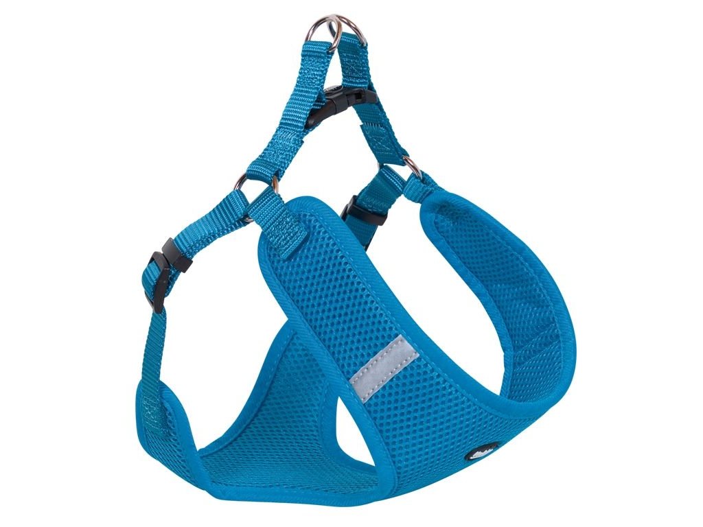 58535 nobby hrudni postroj mesh reflect svetle modra xxs z kategorie chovatelske potreby a krmiva pro psy obojky voditka a postroje pro psy postroje pro psy