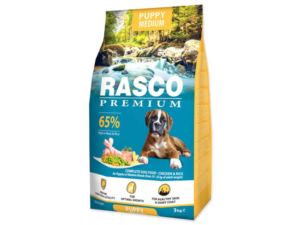 52845 1 rasco premium puppy junior medium 3 kg z kategorie chovatelske potreby a krmiva pro psy krmiva pro psy granule pro psy