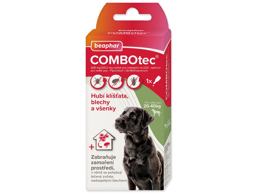 28560 beaphar combotec spot on pro psy l 20 40 kg z kategorie chovatelske potreby a krmiva pro psy antiparazitika pro psy pipety spot on pro psy