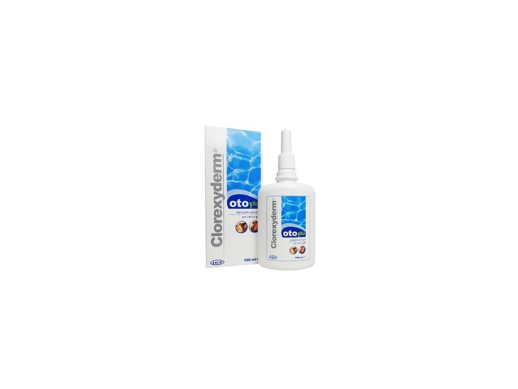 44235 1 icf clorexyderm oto piu 150ml z kategorie chovatelske potreby a krmiva pro psy hygiena a kosmetika psa ocni a usni pece psa