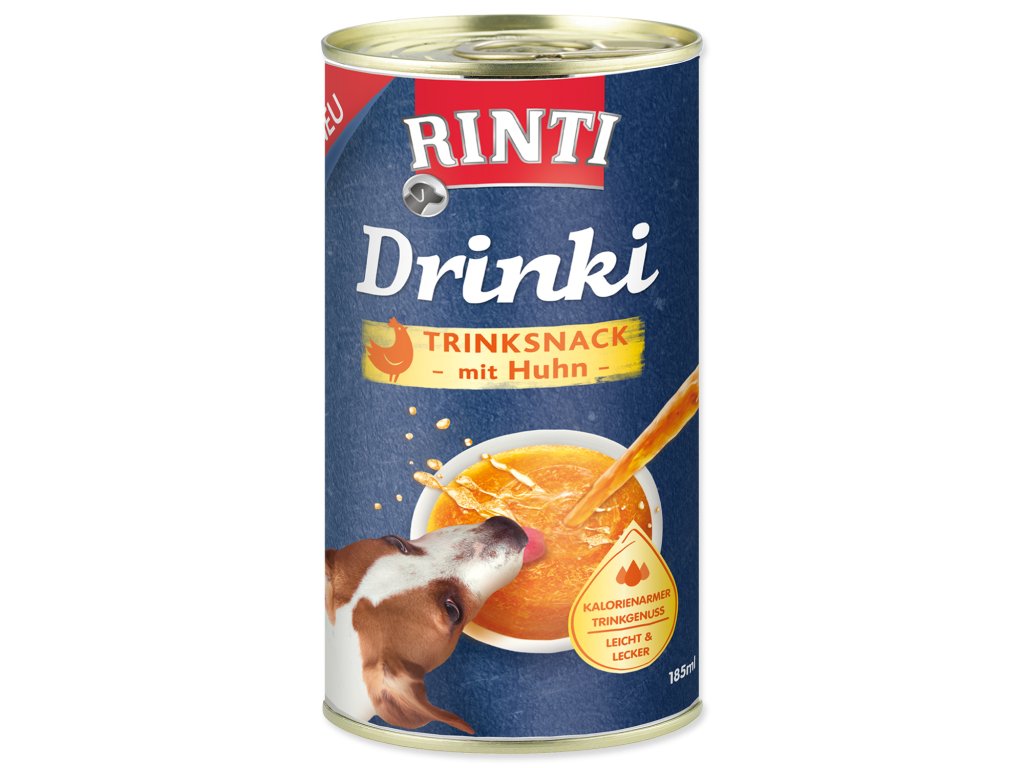 61385 1 rinti drink huhn 185 ml z kategorie chovatelske potreby a krmiva pro psy pamlsky pro psy pasty pyre pro psy