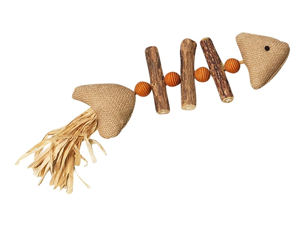 35001 1 nobby hracka pro kocky rybi kost s matatabi 20 cm z kategorie chovatelske potreby a krmiva pro kocky