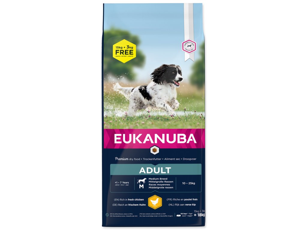 61337 1 eukanuba adult medium breed bonus 18 kg z kategorie chovatelske potreby a krmiva pro psy krmiva pro psy granule pro psy