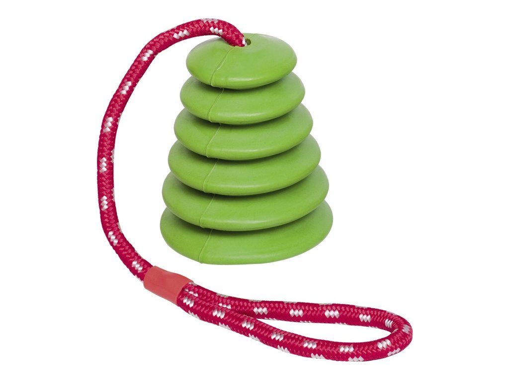 25668 1 nobby hracka pro psy tvrda guma s lanem zelena 51cm z kategorie chovatelske potreby a krmiva pro psy hracky pro psy gumove hracky pro psy