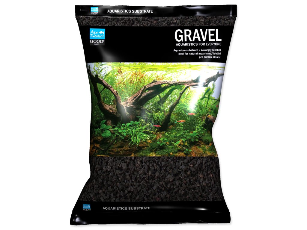 60278 1 drt aqua excellent cerna 2 4 mm 3 kg z kategorie akvaristicke a teraristicke potreby pisky a sterky