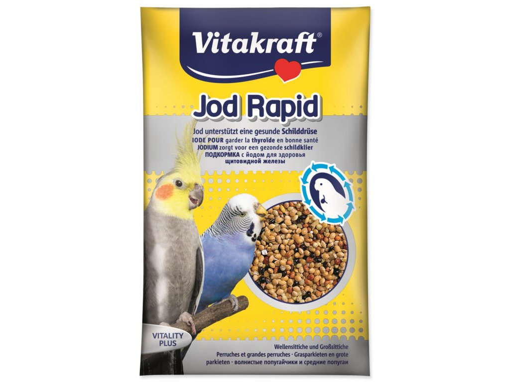 60443 1 vitakraft jod rapid perls sittich 20 g z kategorie chovatelske potreby pro ptaky a papousky krmivo pro papousky