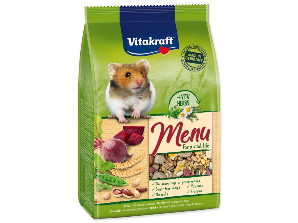 60575 1 vitakraft menu hamster bag 400 g z kategorie chovatelske potreby a krmiva pro hlodavce a mala zvirata pamlsky pro hlodavce