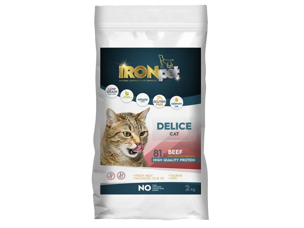 78498 2 ironpet cat delice beef hovezi 2 kg z kategorie chovatelske potreby a krmiva pro kocky krmivo a pamlsky pro kocky granule pro kocky