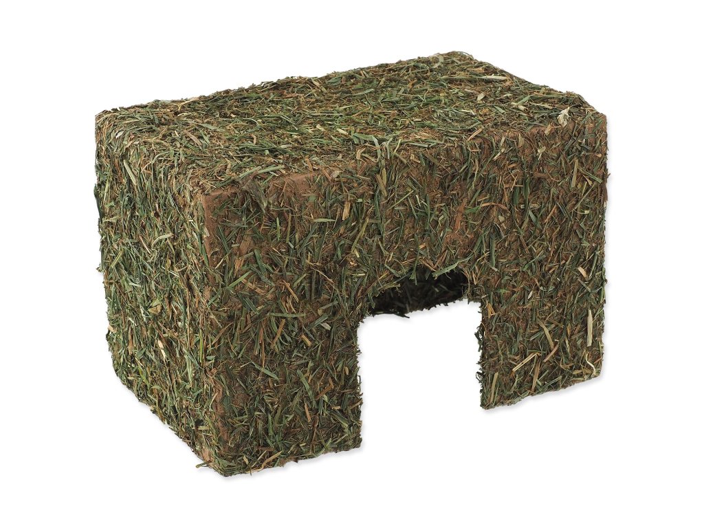 49314 1 domek nature land living ze sena s 14 x 9 x 9 5 cm z kategorie chovatelske potreby a krmiva pro hlodavce a mala zvirata domecky odpocivadla