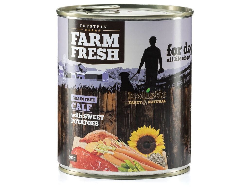 83202 1 farm fresh teleci se sladkymi bramborami 800g z kategorie chovatelske potreby a krmiva pro psy krmiva pro psy konzervy pro psy