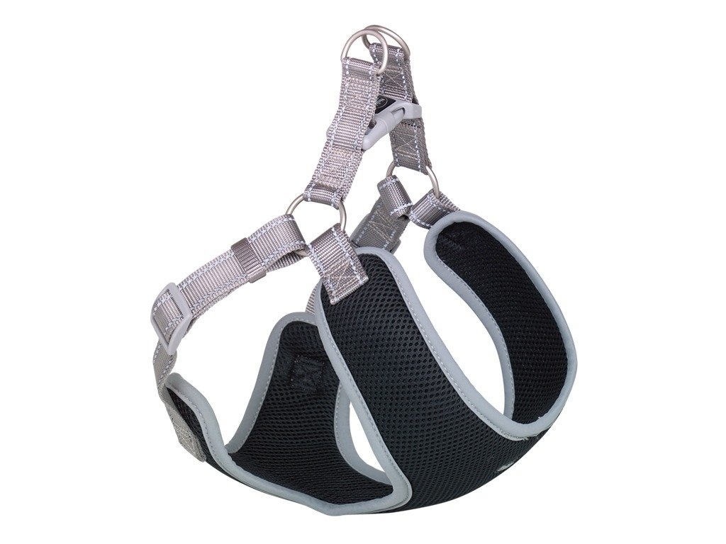 31185 1 nobby black mesh reflect hrudni postroj l seda z kategorie chovatelske potreby a krmiva pro psy obojky voditka a postroje pro psy postroje pro psy