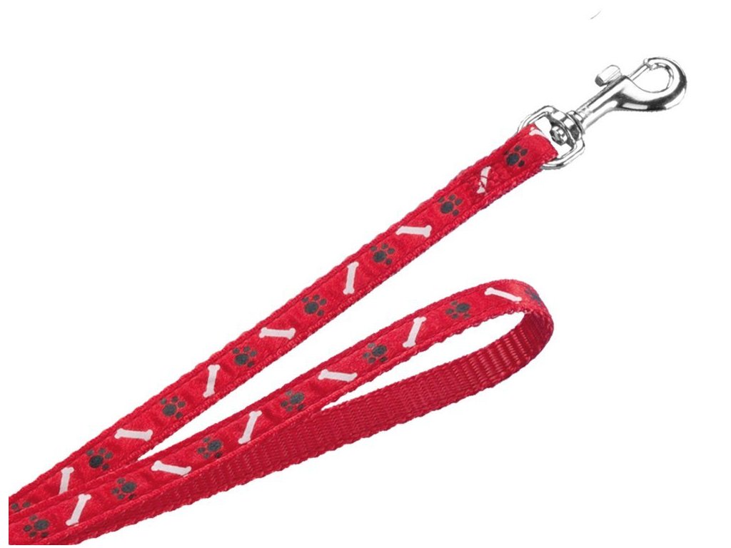 5610 1 nobby mini textilni voditko 120cm 10mm cervena z kategorie chovatelske potreby a krmiva pro psy obojky voditka a postroje pro psy voditka pro psy klasicka voditka pro psy