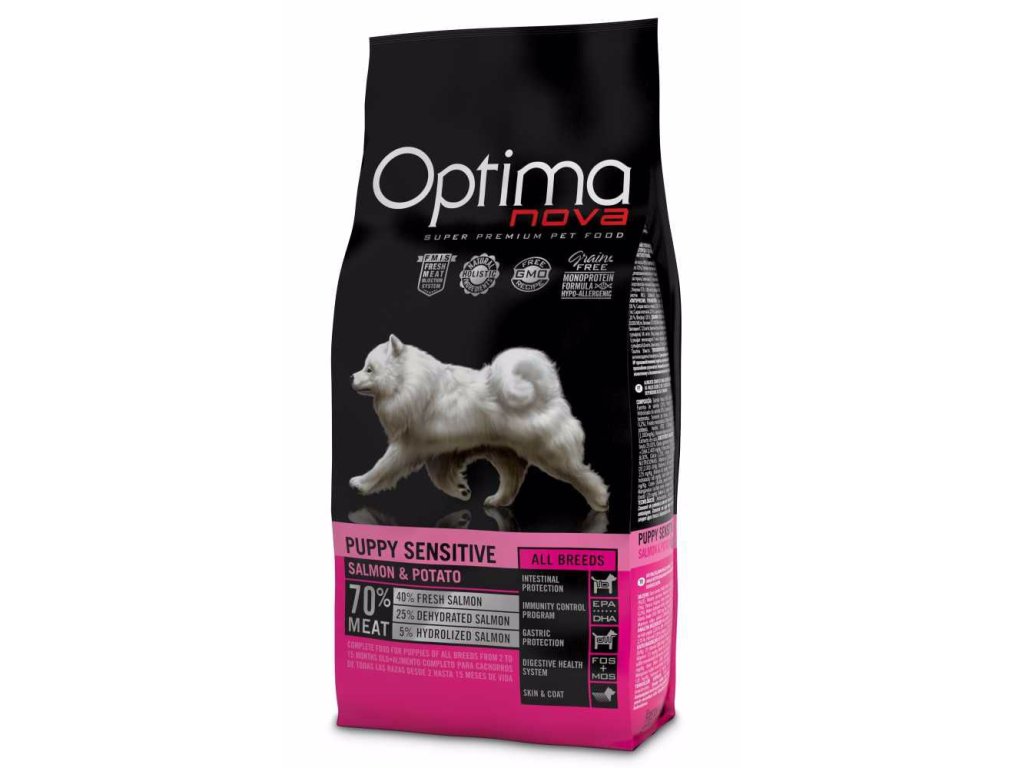 78138 1 optimanova dog puppy sensitive salmon potato gf 12 kg z kategorie chovatelske potreby a krmiva pro psy krmiva pro psy granule pro psy