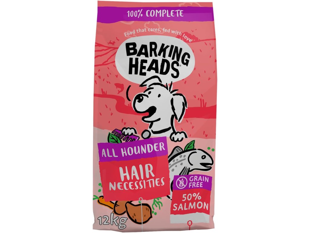 82785 1 barking heads all hounder hair necessities salmon 12kg z kategorie chovatelske potreby a krmiva pro psy krmiva pro psy granule pro psy