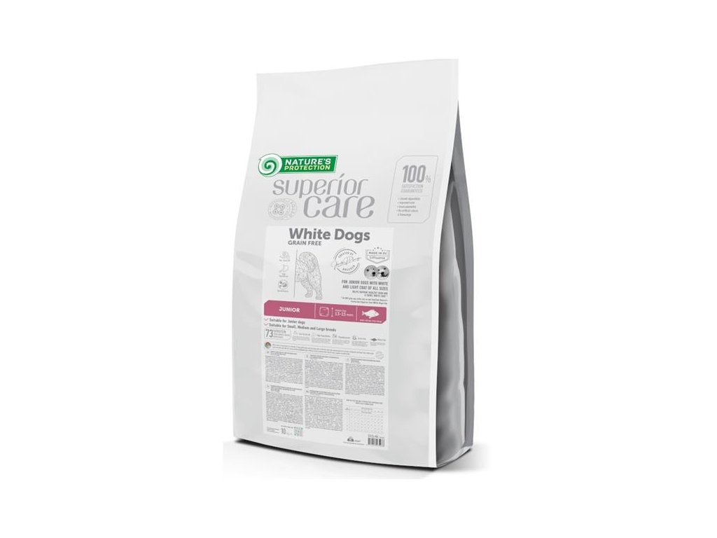 81240 1 nature s protection superior care dog dry white dogs junior grain free white fish 10 kg z kategorie chovatelske potreby a krmiva pro psy krmiva pro psy granule pro psy
