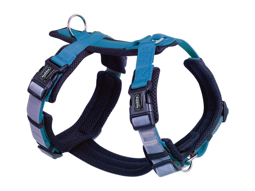 38190 1 nobby postroj pro psy daily walk comfort l svetle modra z kategorie chovatelske potreby a krmiva pro psy obojky voditka a postroje pro psy postroje pro psy