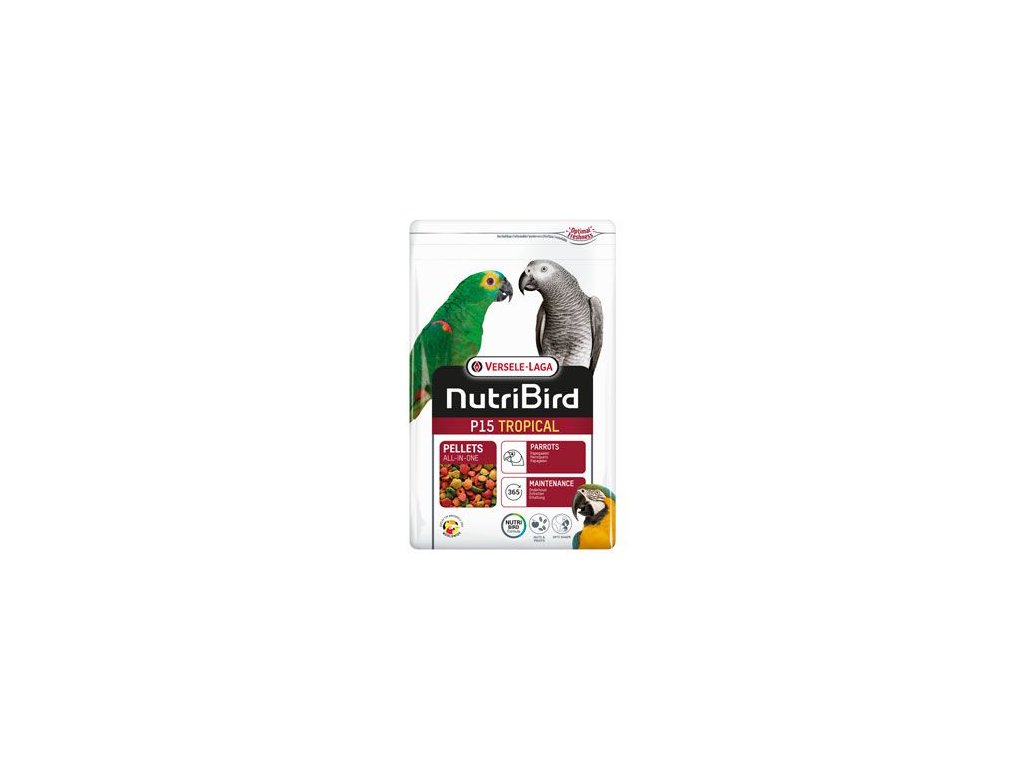 35502 versele laga nutribird p15 tropical pro papousky 3kg z kategorie chovatelske potreby pro ptaky a papousky krmivo pro papousky