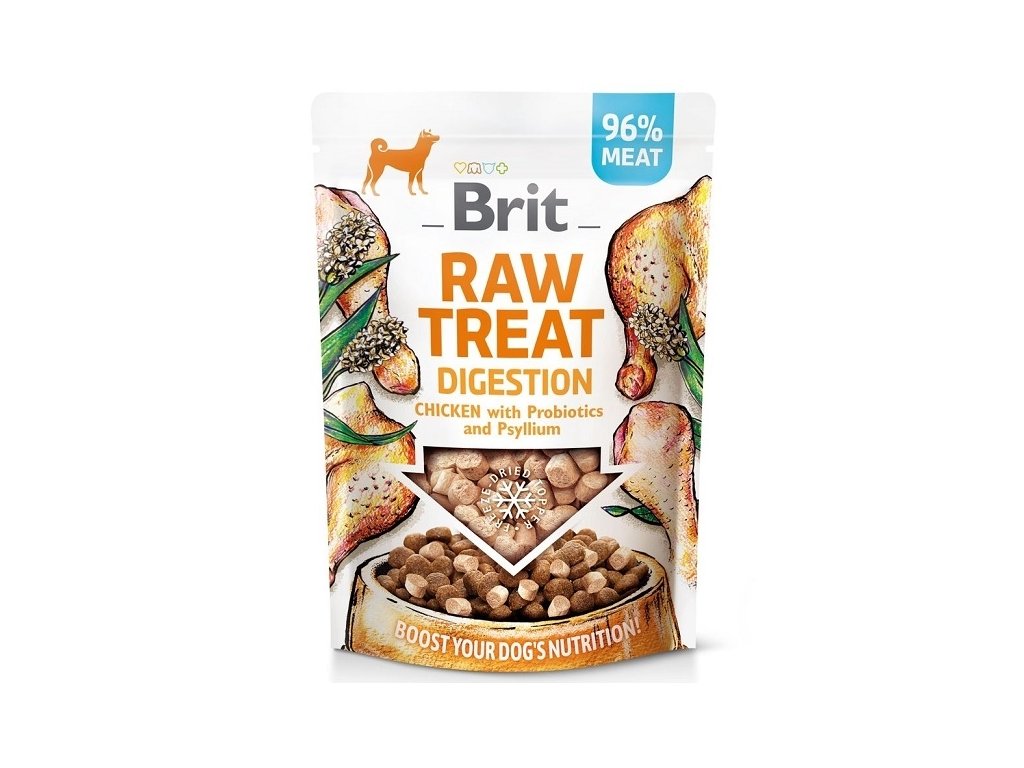58775 1 brit raw treat digestion chicken 40g z kategorie chovatelske potreby a krmiva pro psy pamlsky pro psy pamlsky susene mrazem pro psy