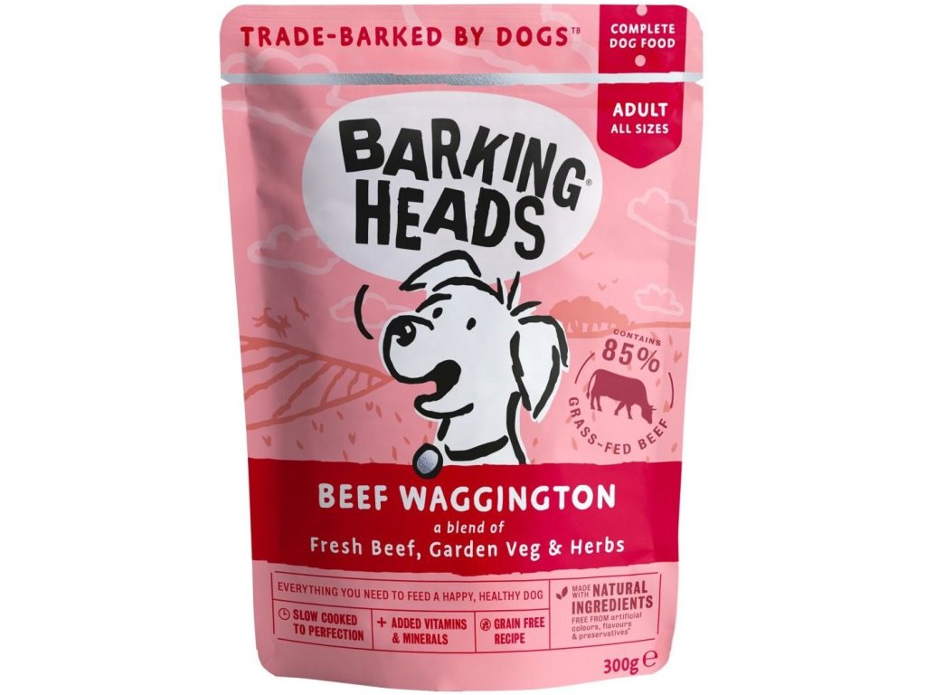 22215 barking heads kapsicka beef waggington 300g z kategorie chovatelske potreby a krmiva pro psy krmiva pro psy kapsicky pro psy