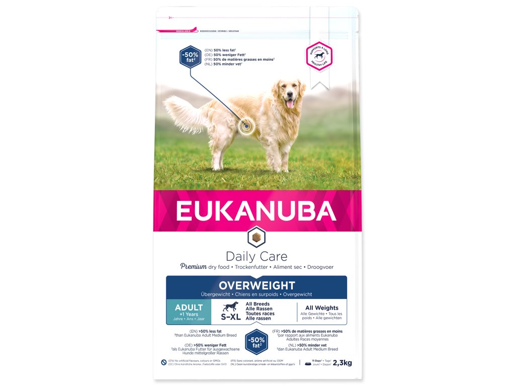51945 1 eukanuba daily care excess weight 2 3 kg z kategorie chovatelske potreby a krmiva pro psy krmiva pro psy granule pro psy