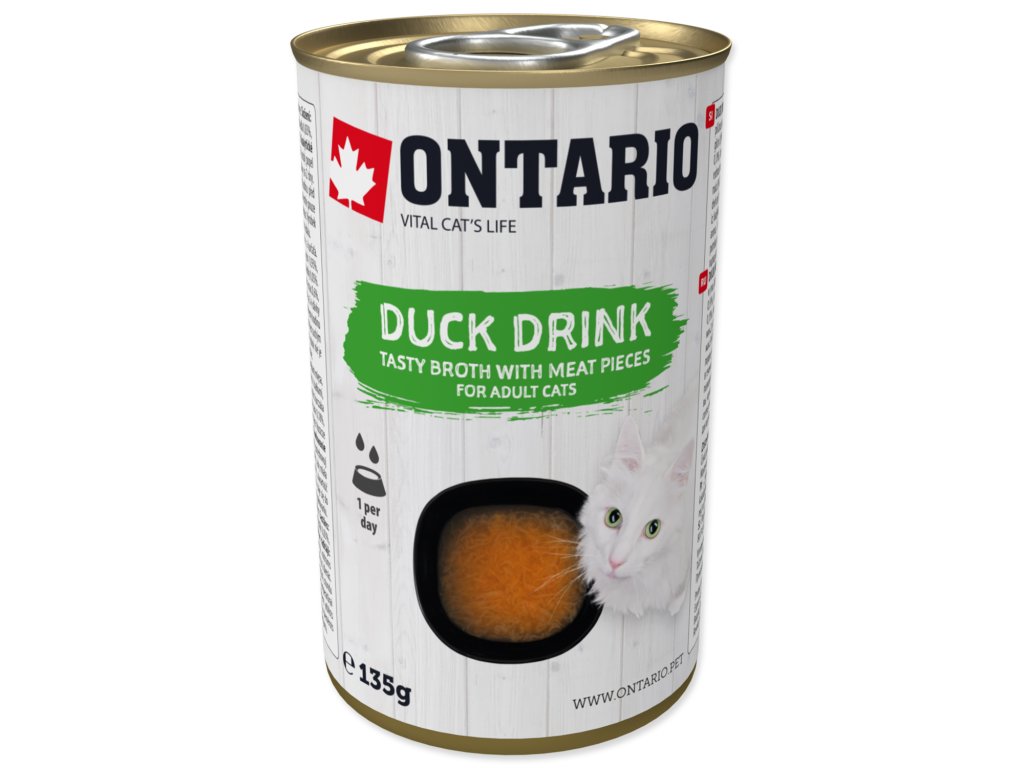 48813 1 ontario cat drink duck 135 g z kategorie chovatelske potreby a krmiva pro kocky krmivo a pamlsky pro kocky polevky a drinky pro kocky