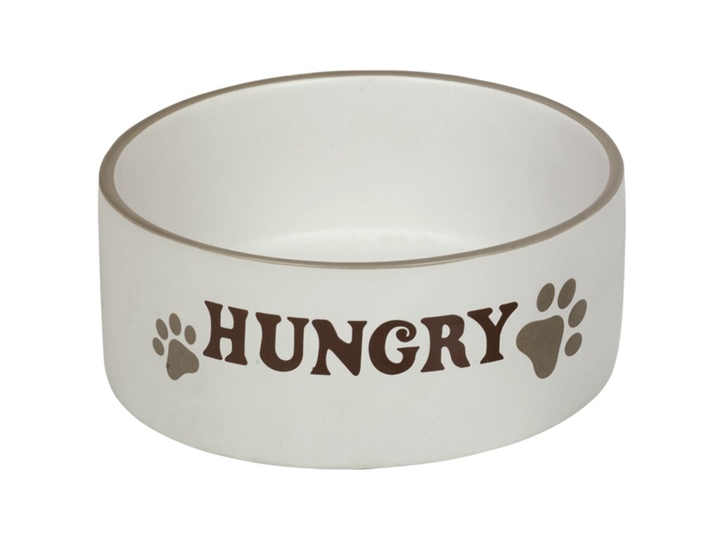 20652 1 nobby hungry keramicka matna miska kremova 18x7cm 1 1 l z kategorie chovatelske potreby a krmiva pro psy misky a davkovace pro psy keramicke misky pro psy