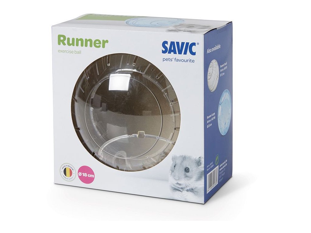 26145 savic runner ball koule plastova 18cm z kategorie chovatelske potreby a krmiva pro hlodavce a mala zvirata kolotoce koule