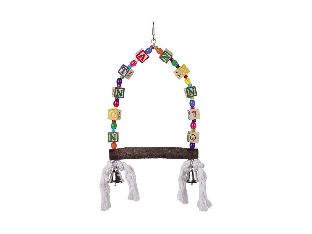 2106 1 nobby hracka pro stredni papousky houpacka 35x18cm z kategorie chovatelske potreby pro ptaky a papousky hracky pro papousky houpacky pro papousky