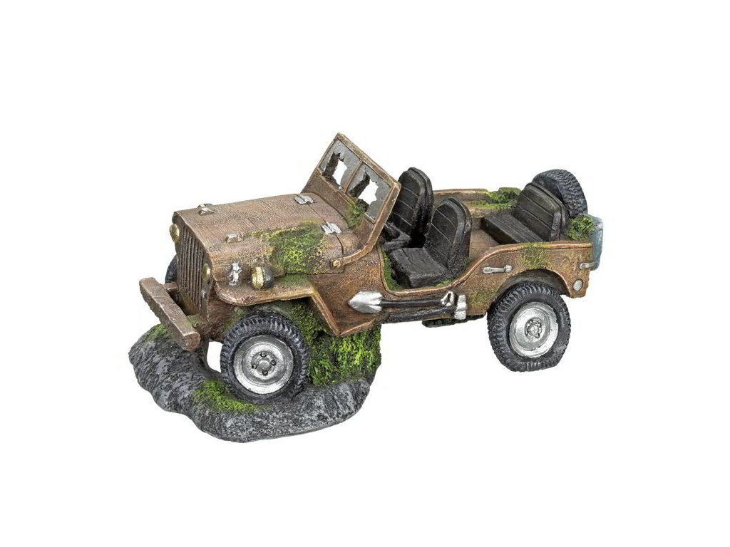 14577 1 nobby dekorace vrak jeepu 26 x 15 5 x 12 5 cm z kategorie akvaristicke a teraristicke potreby dekorace do akvaria lode vraky