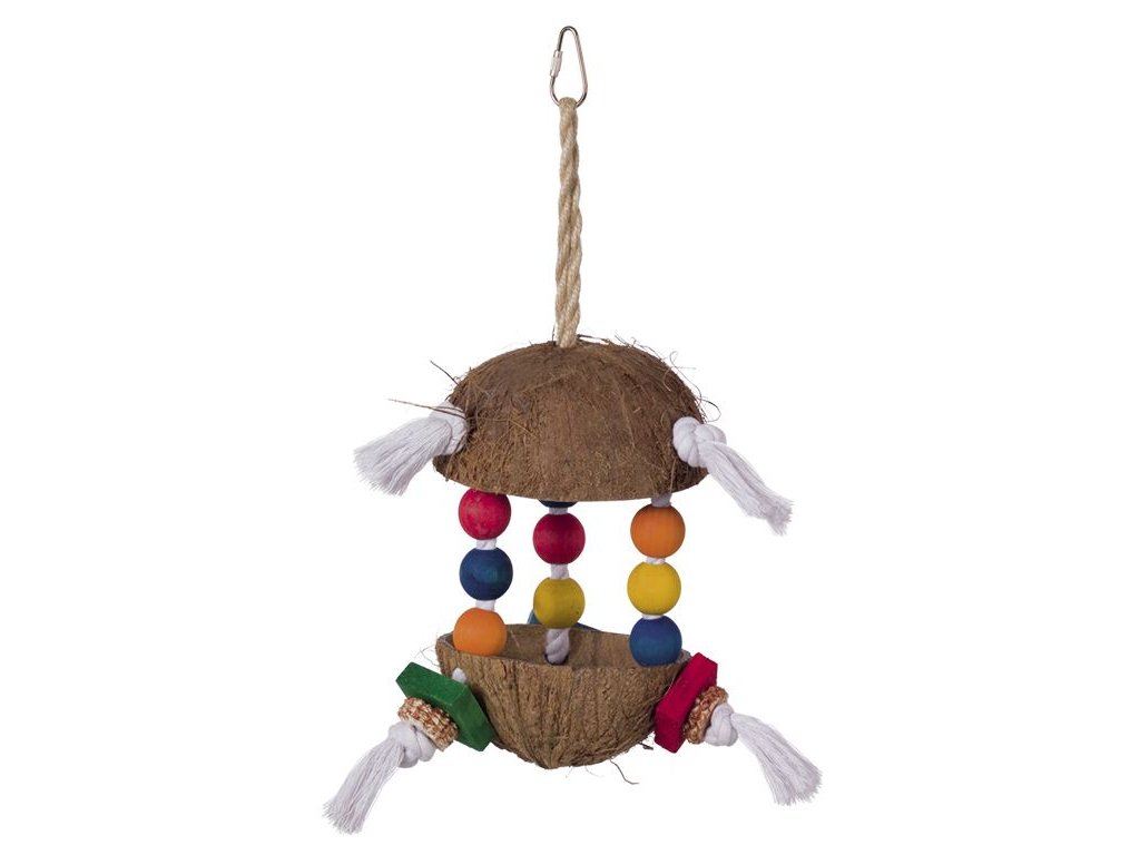 28329 1 nobby hracka pro papousky kokos 34x15cm z kategorie chovatelske potreby pro ptaky a papousky hracky pro papousky houpacky pro papousky