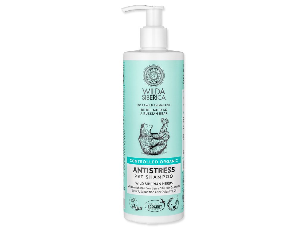 57477 1 sampon wilda siberica antistress 400 ml z kategorie chovatelske potreby a krmiva pro psy hygiena a kosmetika psa sampony a spreje pro psy