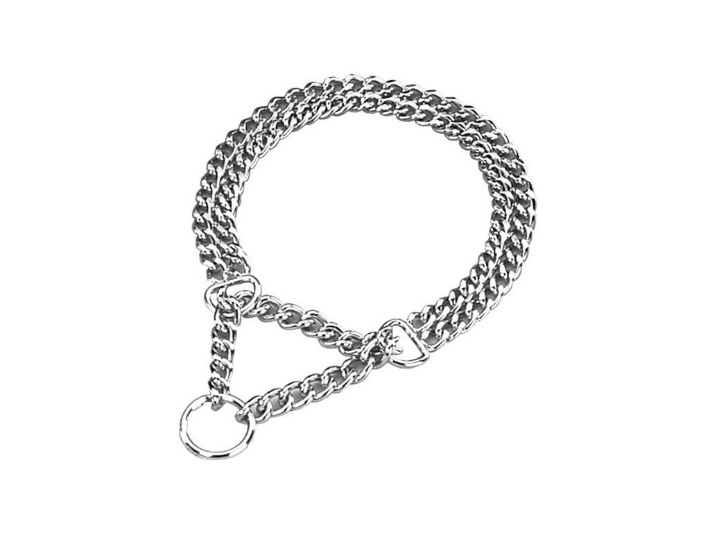 3825 1 nobby obojek retizkovy polostahovaci chrom dvourady 65cm z kategorie chovatelske potreby a krmiva pro psy obojky voditka a postroje pro psy obojky pro psy