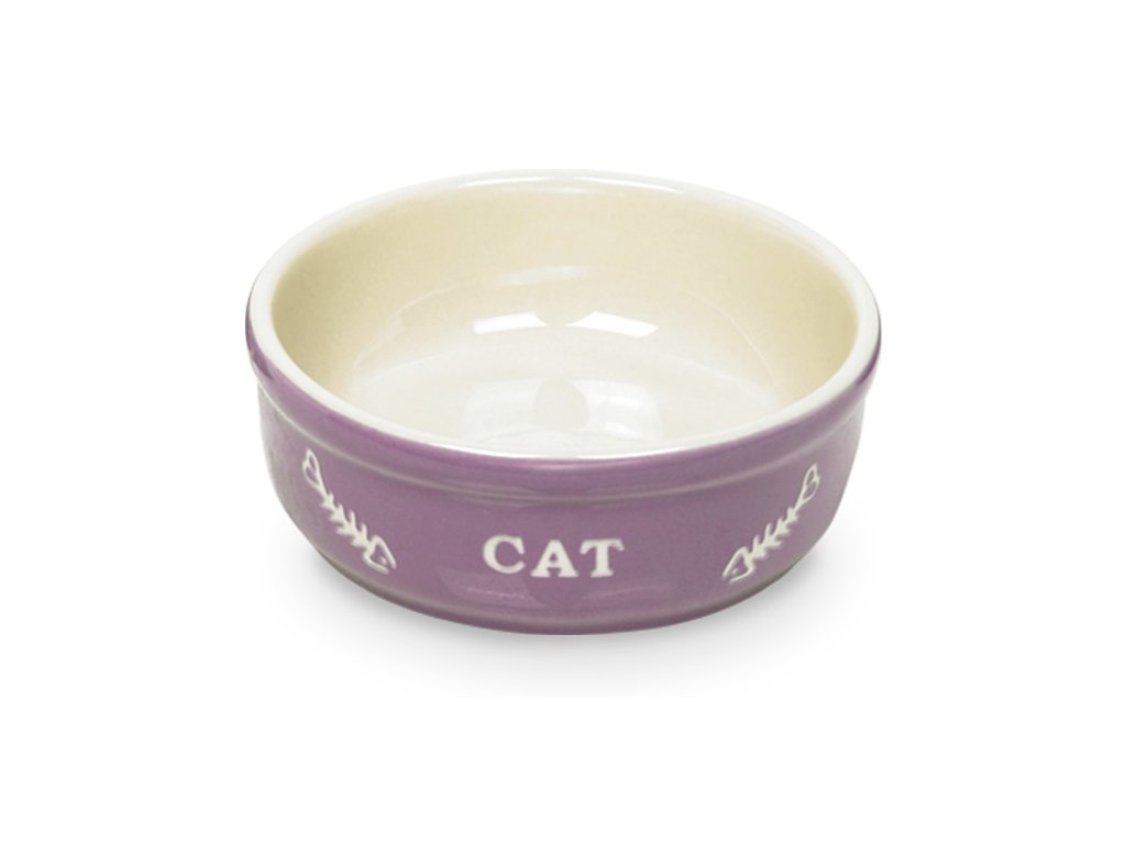 3087 1 nobby cat keramicka miska 13 5 cm fialova 250ml z kategorie chovatelske potreby a krmiva pro kocky misky davkovace pro kocky keramicke misky pro kocky