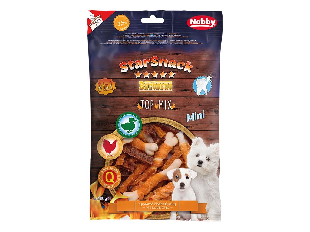 20577 2 nobby starsnack bbq mini top mix pamlsky pro male psy 180g z kategorie chovatelske potreby a krmiva pro psy pamlsky pro psy zvykaci pamlsky pro psy