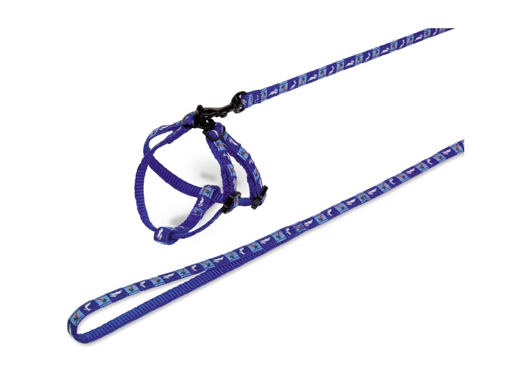 9960 1 nobby carrot modry postroj a voditko pro kralika z kategorie chovatelske potreby a krmiva pro hlodavce a mala zvirata postroje a voditka