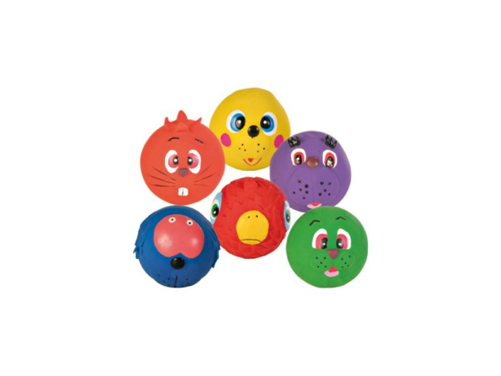 2103 1 nobby face ball hracka micek latex 7cm 1ks z kategorie chovatelske potreby a krmiva pro psy hracky pro psy latexove hracky pro psy