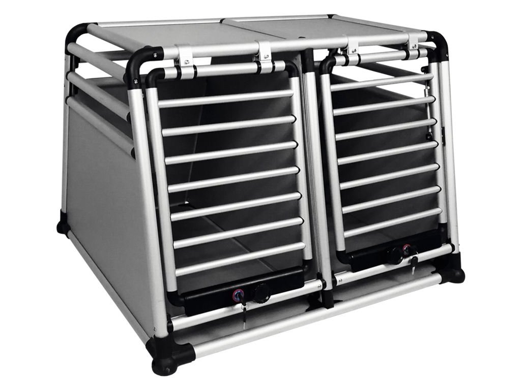 75831 1 nobby round hlinikovy dvojity autobox 68 x 68 6 x 93 5 cm z kategorie chovatelske potreby a krmiva pro psy cestovani se psem klece pro psy