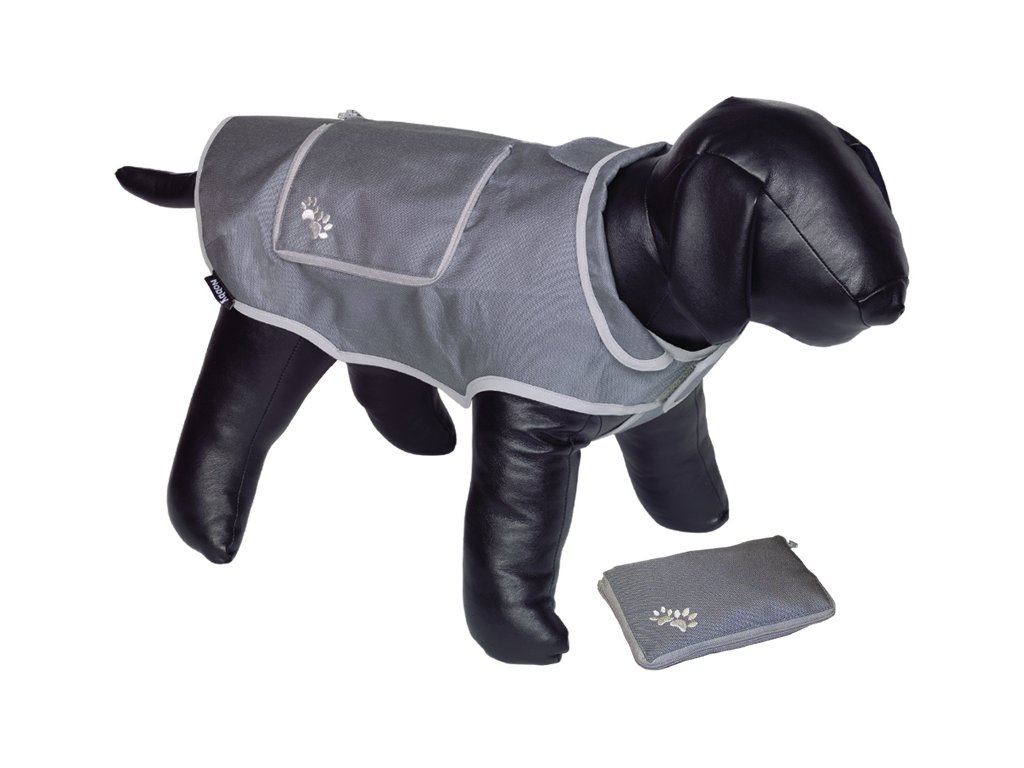 31968 2 nobby reflexni nepromokava vesta banat pro psa 20cm seda z kategorie chovatelske potreby a krmiva pro psy oblecky a doplnky pro psy plastenky overaly pro psy