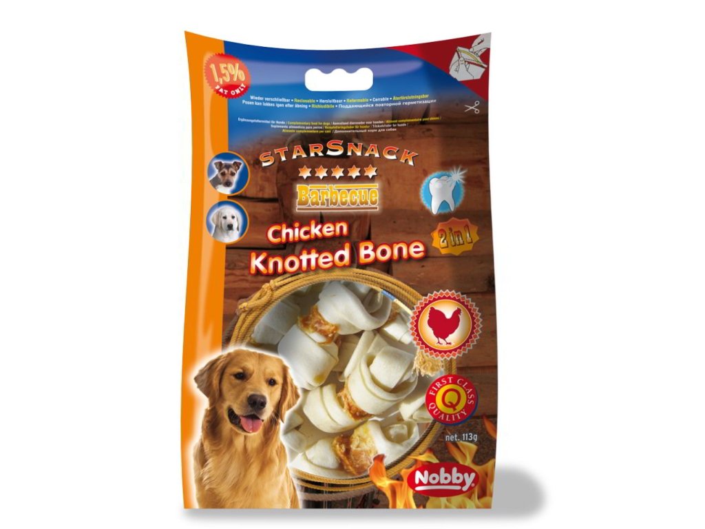 3426 2 nobby starsnack pamlsek uzel s kurecim 113g z kategorie chovatelske potreby a krmiva pro psy pamlsky pro psy bile kosti pro psy