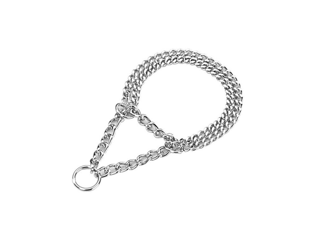 3813 1 nobby obojek retizkovy polostahovaci chrom dvourady 45cm z kategorie chovatelske potreby a krmiva pro psy obojky voditka a postroje pro psy obojky pro psy