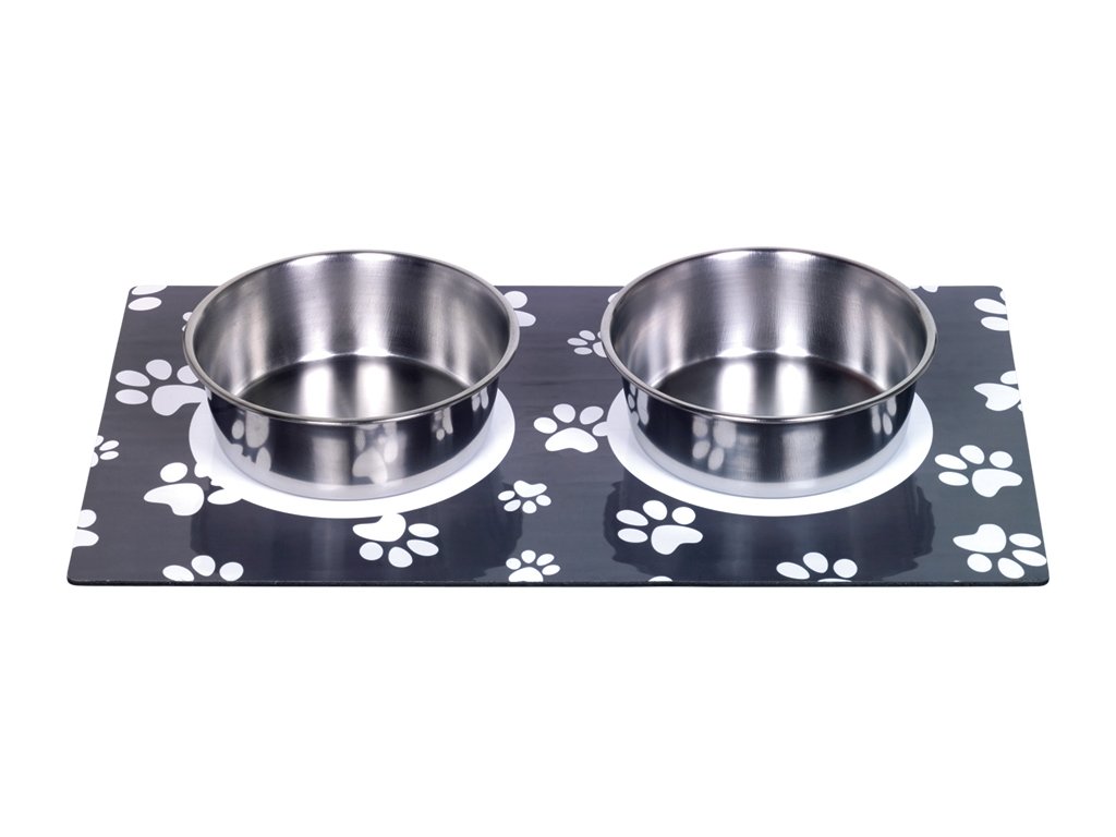 33519 1 nobby magneticka podlozka tlapky 2 misky 920ml cerna z kategorie chovatelske potreby a krmiva pro psy misky a davkovace pro psy prostirani pod psi misky