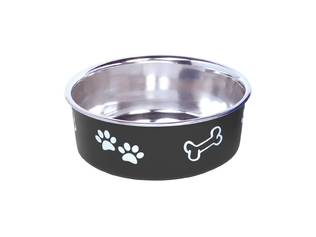 33522 1 nobby fusion nerez miska s plast oplastenim cerna 11cm 500ml z kategorie chovatelske potreby a krmiva pro psy misky a davkovace pro psy misky v pouzdrech pro psy