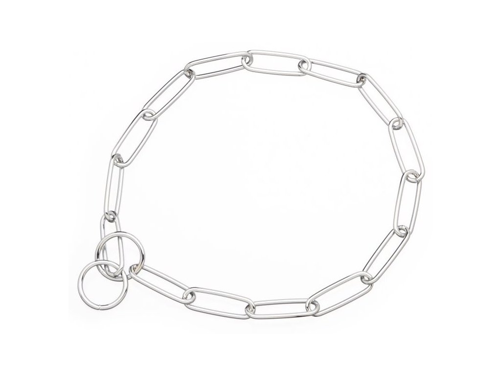 1830 2 nobby retizkovy obojek velka oka chrom 50cm 3mm z kategorie chovatelske potreby a krmiva pro psy obojky voditka a postroje pro psy obojky pro psy